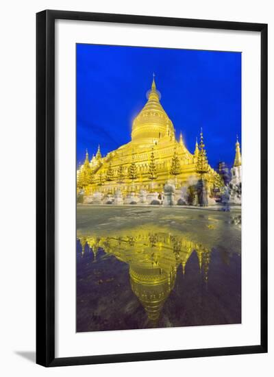 Shwezigon Paya, Bagan (Pagan), Myanmar (Burma), Asia-Christian Kober-Framed Photographic Print
