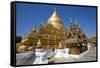 Shwezigon Paya, Nyaung U, Bagan, Myanmar (Burma), Asia-Lee Frost-Framed Stretched Canvas