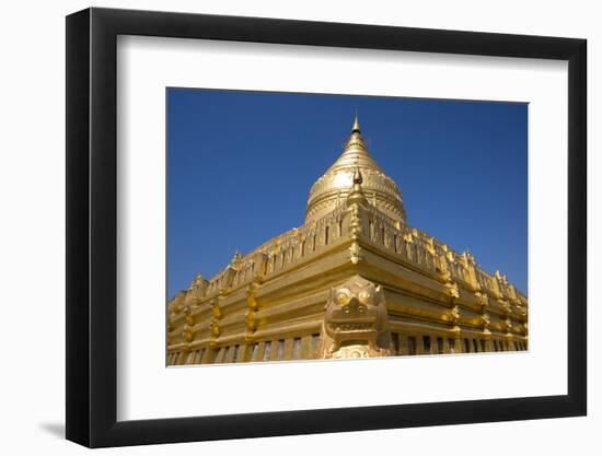 Shwezigon Paya, Nyaung U, Bagan, Myanmar (Burma), Asia-Lee Frost-Framed Photographic Print