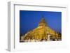 Shwezigon Paya (Pagoda) at Night, Nyaung U, Bagan (Pagan), Myanmar (Burma), Asia-Stephen Studd-Framed Photographic Print