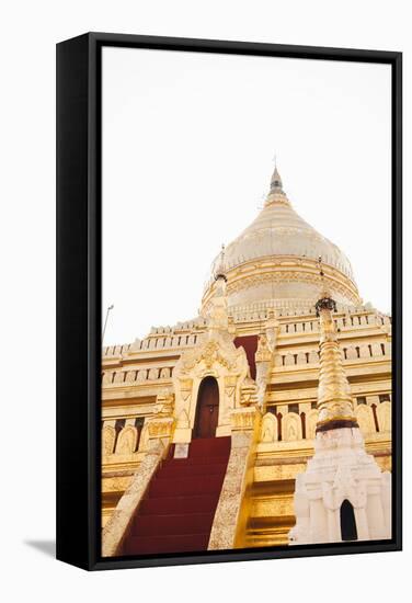 Shwezigon Temple in Bagan, Myanmar-Harry Marx-Framed Stretched Canvas