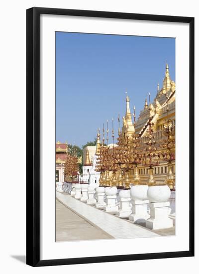 Shwezigon Temple in Bagan, Myanmar-Harry Marx-Framed Photographic Print