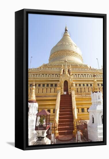 Shwezigon Temple in Bagan, Myanmar-Harry Marx-Framed Stretched Canvas