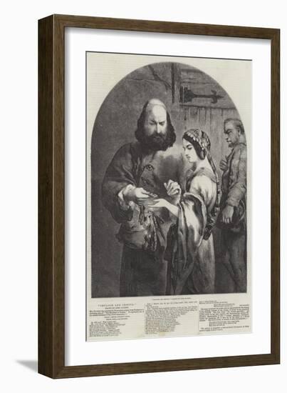 Shylock and Jessica-Sir John Gilbert-Framed Giclee Print