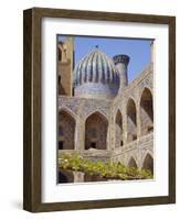 Shyr-Dor Madrasah (Madressa) 1636, Registan Square, Samarkand, Uzbekistan, Asia-Christopher Rennie-Framed Photographic Print