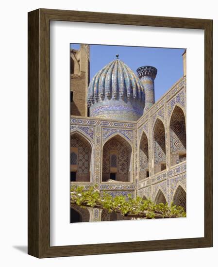 Shyr-Dor Madrasah (Madressa) 1636, Registan Square, Samarkand, Uzbekistan, Asia-Christopher Rennie-Framed Photographic Print
