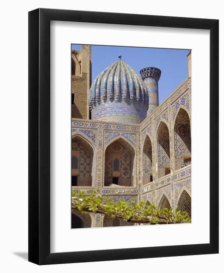 Shyr-Dor Madrasah (Madressa) 1636, Registan Square, Samarkand, Uzbekistan, Asia-Christopher Rennie-Framed Photographic Print