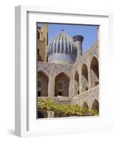 Shyr-Dor Madrasah (Madressa) 1636, Registan Square, Samarkand, Uzbekistan, Asia-Christopher Rennie-Framed Photographic Print