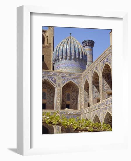 Shyr-Dor Madrasah (Madressa) 1636, Registan Square, Samarkand, Uzbekistan, Asia-Christopher Rennie-Framed Photographic Print