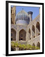 Shyr-Dor Madrasah (Madressa) 1636, Registan Square, Samarkand, Uzbekistan, Asia-Christopher Rennie-Framed Photographic Print