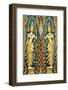 Siamese Art Texture Carved on the Temple Door in Shape of Angel in Buddhism Believe.-Narinthorn Nopjinda-Framed Photographic Print