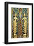 Siamese Art Texture Carved on the Temple Door in Shape of Angel in Buddhism Believe.-Narinthorn Nopjinda-Framed Photographic Print