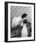 Siamese Cat Gets Cream-null-Framed Premium Photographic Print