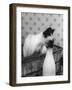 Siamese Cat Gets Cream-null-Framed Photographic Print