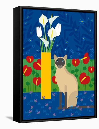 Siamese Cat-Artistan-Framed Stretched Canvas