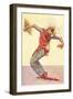 Siamese Dancer with Fan-null-Framed Art Print