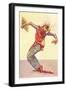 Siamese Dancer with Fan-null-Framed Art Print