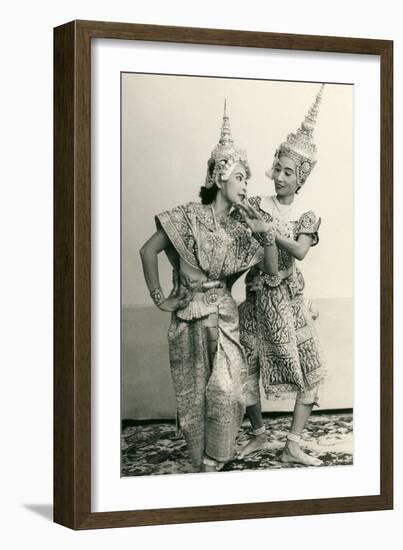 Siamese Temple Dancers-null-Framed Art Print