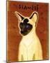 Siamese-John Golden-Mounted Art Print