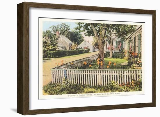 Siasconset Door Yards, Nantucket, Massachusetts-null-Framed Art Print