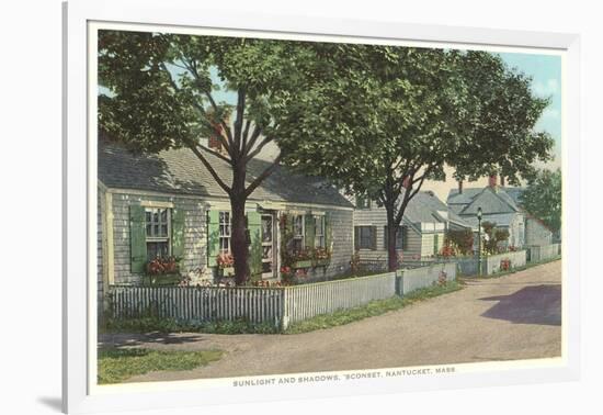 Siasconset, Street in Nantucket, Massachusetts-null-Framed Art Print