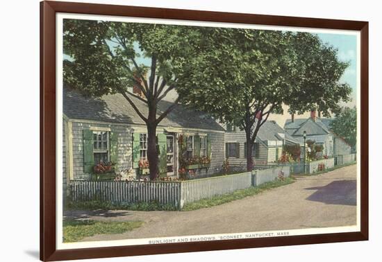 Siasconset, Street in Nantucket, Massachusetts-null-Framed Art Print
