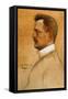 Sibelius Jean Finnish Composer-Albert Gustaf Aristides Edelfelt-Framed Stretched Canvas