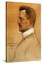 Sibelius Jean Finnish Composer-Albert Gustaf Aristides Edelfelt-Stretched Canvas