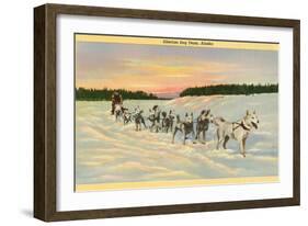 Siberian Dog Team, Alaska-null-Framed Art Print