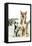 Siberian Husky Puppy Looking Up at Siberian-null-Framed Stretched Canvas