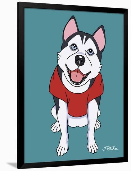 Siberian Husky-Tomoyo Pitcher-Framed Giclee Print