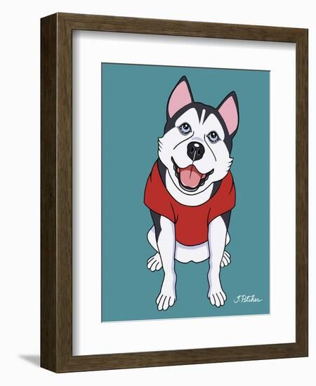 Siberian Husky-Tomoyo Pitcher-Framed Giclee Print