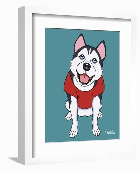 Siberian Husky-Tomoyo Pitcher-Framed Giclee Print