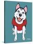 Siberian Husky-Tomoyo Pitcher-Stretched Canvas