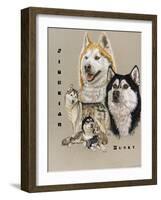 Siberian Husky-Barbara Keith-Framed Giclee Print