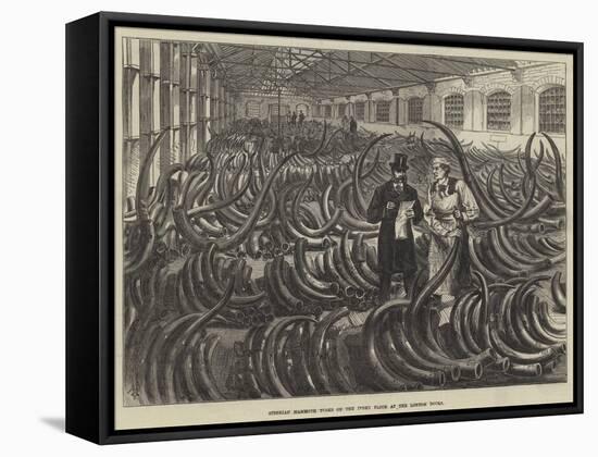 Siberian Mammoth Tusks on the Ivory Floor at the London Docks-Melton Prior-Framed Stretched Canvas