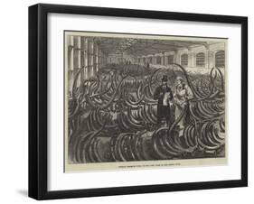 Siberian Mammoth Tusks on the Ivory Floor at the London Docks-Melton Prior-Framed Giclee Print