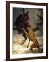 Siberian Tiger Attacking a Cossack-null-Framed Giclee Print