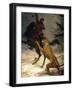 Siberian Tiger Attacking a Cossack-null-Framed Giclee Print