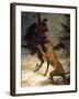 Siberian Tiger Attacking a Cossack-null-Framed Giclee Print