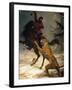 Siberian Tiger Attacking a Cossack-null-Framed Giclee Print