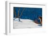 Siberian tiger standing on snowy slope, Russia-Sergey Gorshkov-Framed Photographic Print