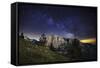 Sibillini National Park at Night, Marche, Italy.-ClickAlps-Framed Stretched Canvas