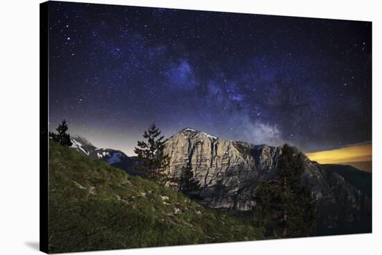 Sibillini National Park at Night, Marche, Italy.-ClickAlps-Stretched Canvas