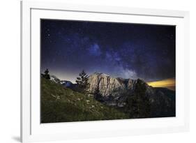 Sibillini National Park at Night, Marche, Italy.-ClickAlps-Framed Photographic Print