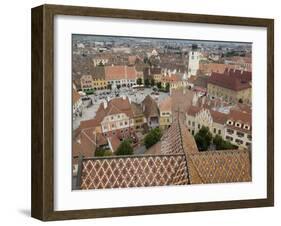 Sibiu from the Evangelical Cathedral, Sibiu, Transylvania, Romania, Europe-Gary Cook-Framed Photographic Print