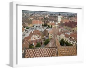 Sibiu from the Evangelical Cathedral, Sibiu, Transylvania, Romania, Europe-Gary Cook-Framed Photographic Print