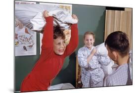 Siblings Having Pillow Fight-William P. Gottlieb-Mounted Photographic Print