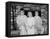 Siblings Pose on the Hearth in Pajamas, Ca. 1970-null-Framed Stretched Canvas