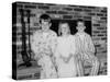 Siblings Pose on the Hearth in Pajamas, Ca. 1970-null-Stretched Canvas